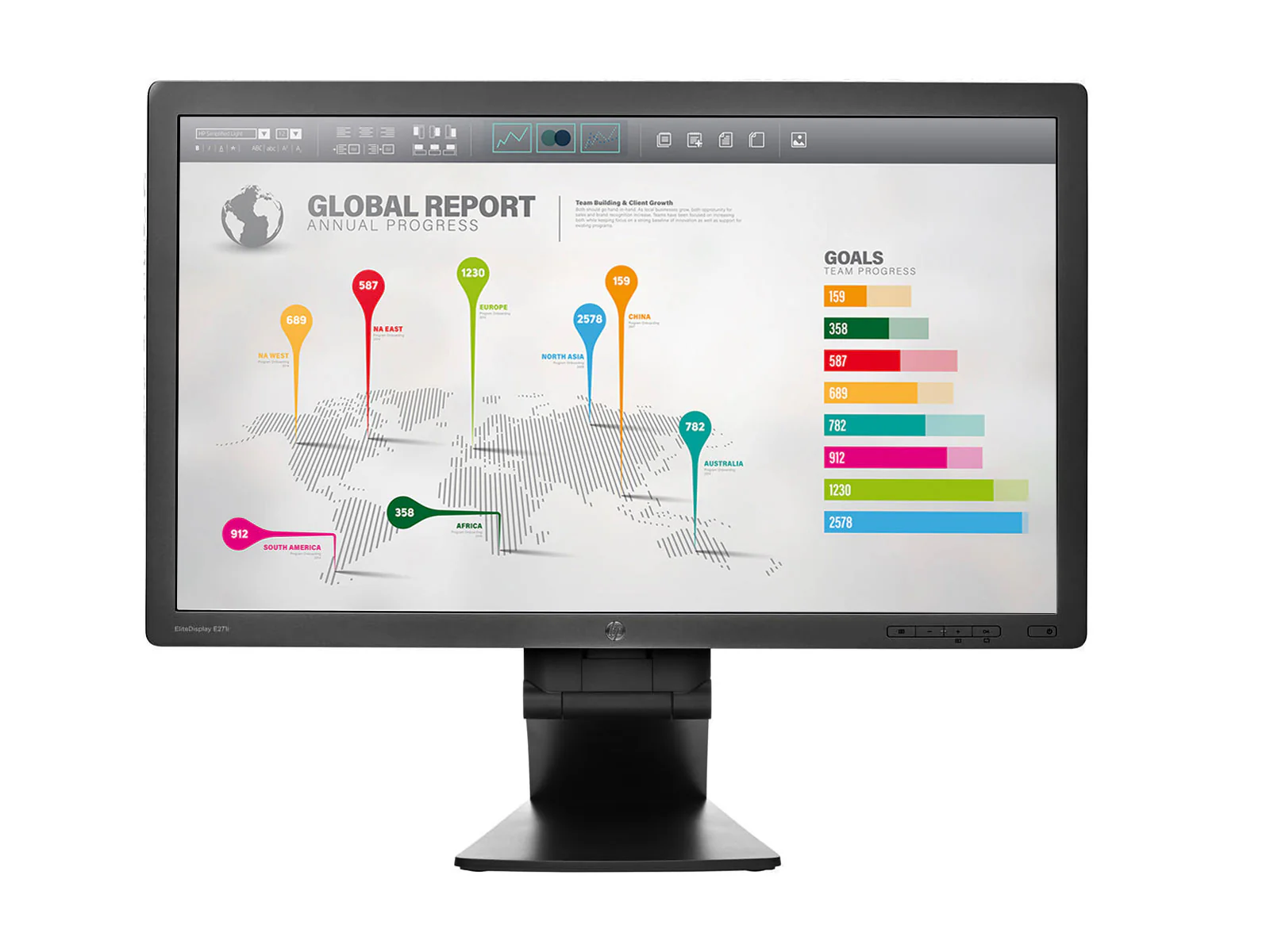 HP EliteDisplay e271i 27" FHD 1920 x 1080 Display Monitor (D7Z72A8#ABA)